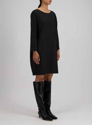 Geometric boxy dress superfine merino