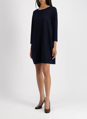 Geometric boxy dress superfine merino