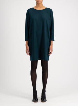 Geometric boxy dress superfine merino