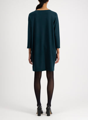 Geometric boxy dress superfine merino