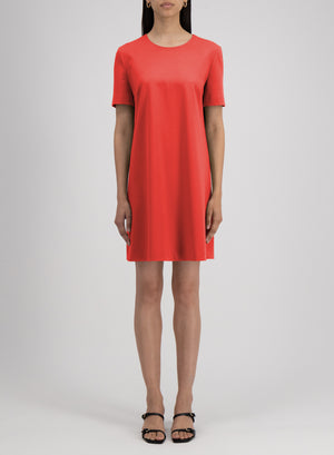 A-line dress in techno viscose