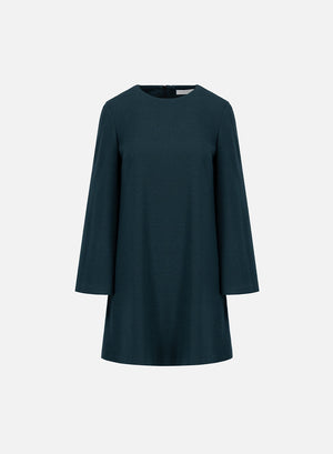 Bell sleeves dress superfine merino