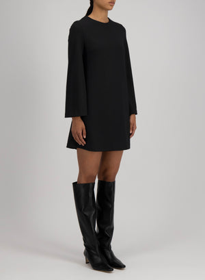 Bell sleeves dress superfine merino