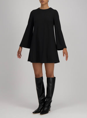 Bell sleeves dress superfine merino