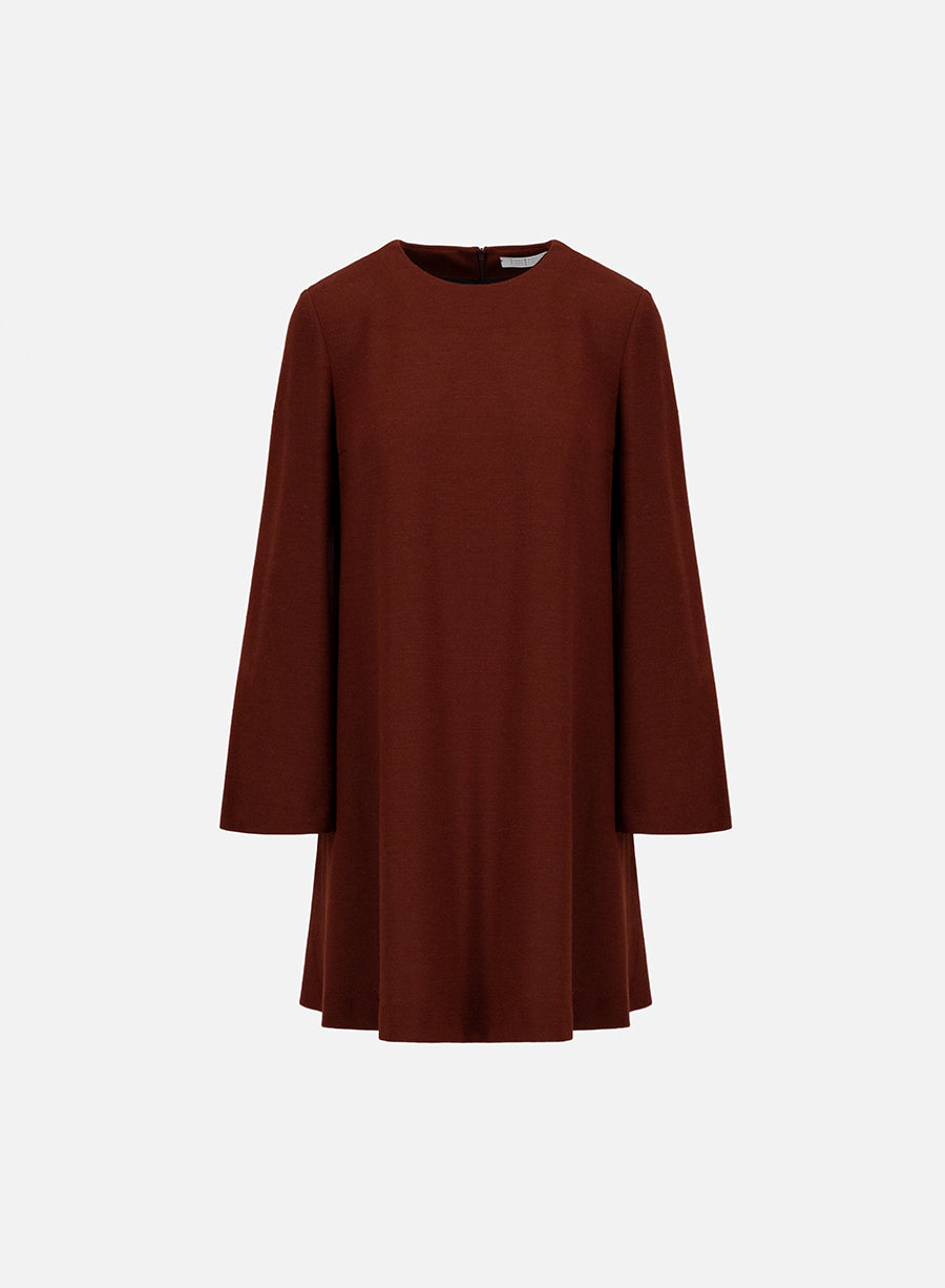 Bell sleeves dress superfine merino