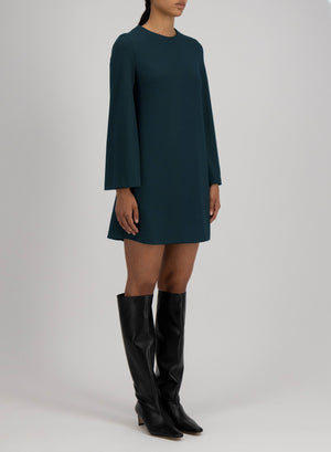 Bell sleeves dress superfine merino