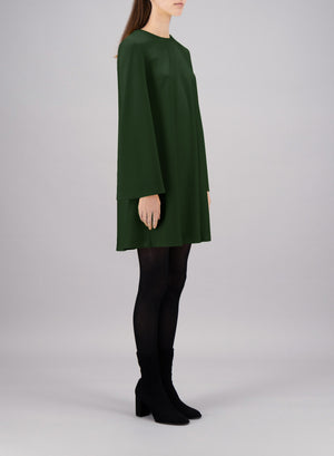 Bell sleeves dress superfine merino