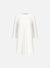 bell sleeves dress linen honeycomb