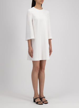 bell sleeves dress linen honeycomb