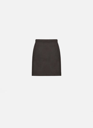 Mini skirt light pressed wool