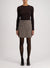 Mini skirt patterned wool & cotton blend moleskin texture