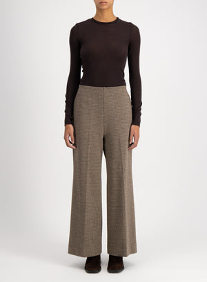 Flared trousers micro tattersall