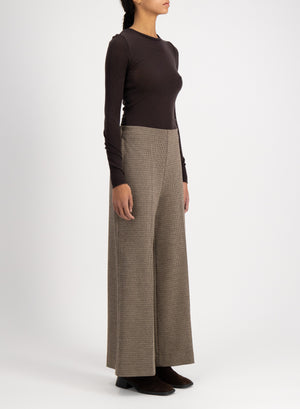 Flared trousers micro tattersall