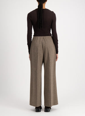 Flared trousers micro tattersall