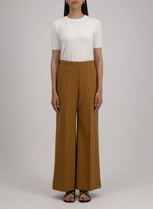 flared trousers diagonal crafted with Loro Piana fabric