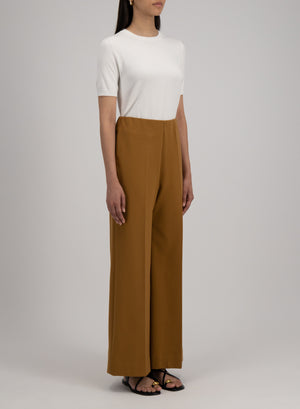 flared trousers diagonal crafted with Loro Piana fabric