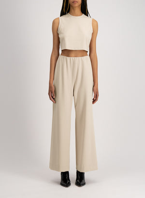 Flared trousers techno viscose