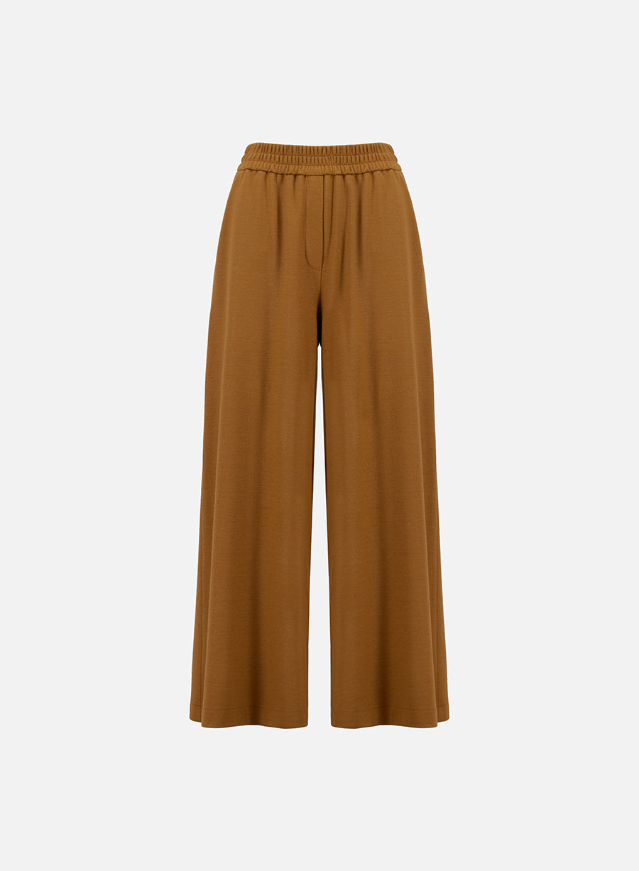 Palazzo jogging trousers superfine merino