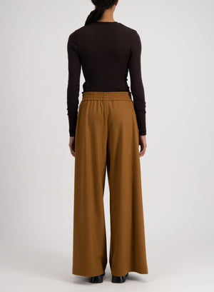 Palazzo jogging trousers superfine merino