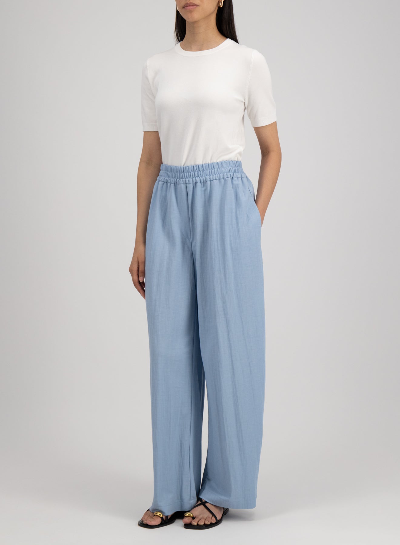 Palazzo jogging trousers rayon