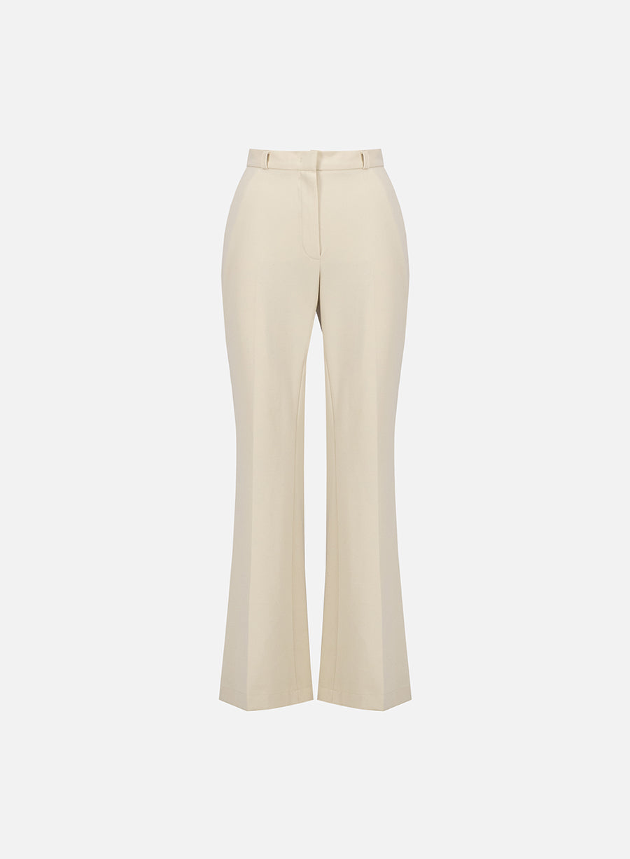 Flared trousers viscose flannel