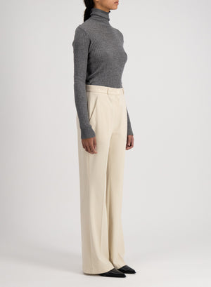 Flared trousers viscose flannel