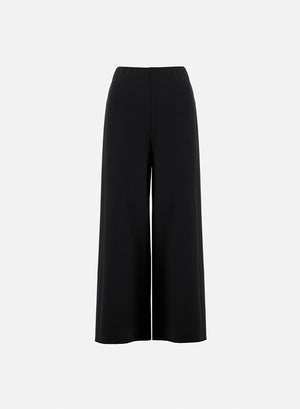 Wide-leg cropped trousers superfine merino