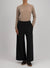 Wide-leg cropped trousers superfine merino