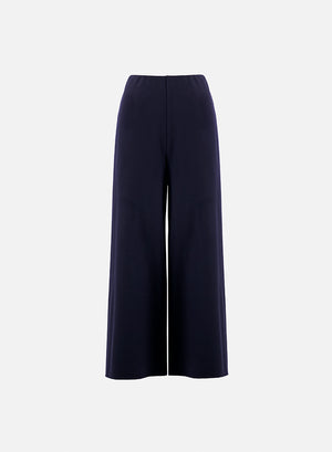 Wide-leg cropped trousers superfine merino