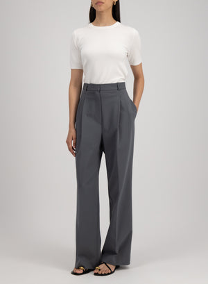 double pleats trousers techno viscose