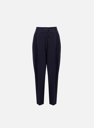 Pleated trousers superfine merino