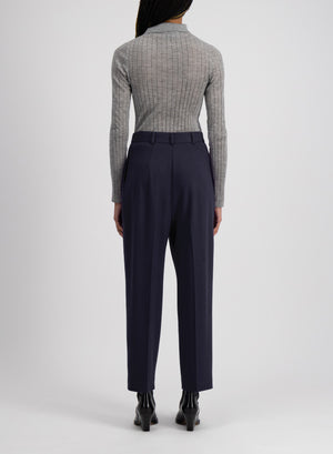 Pleated trousers superfine merino