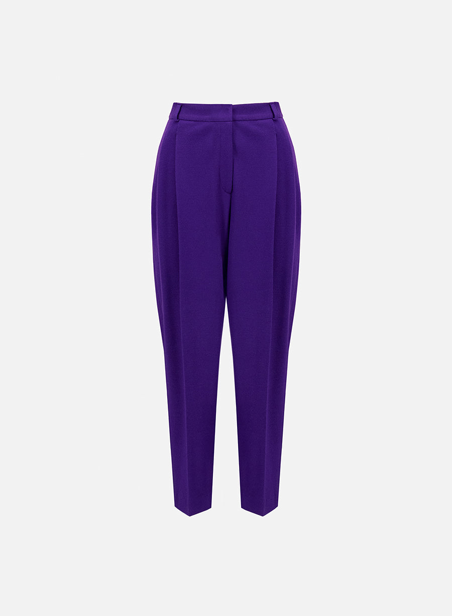 Pleated trousers superfine merino