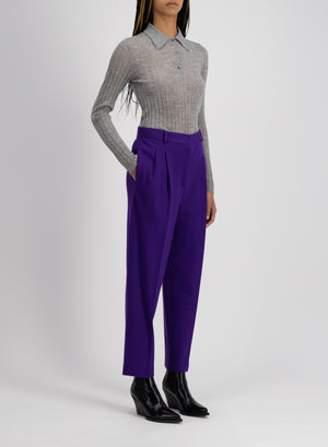 Pleated trousers superfine merino