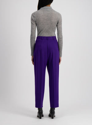 Pleated trousers superfine merino