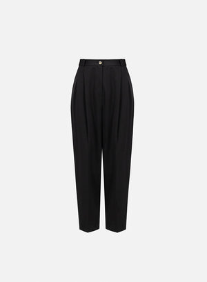 Pleated trousers in techno viscose