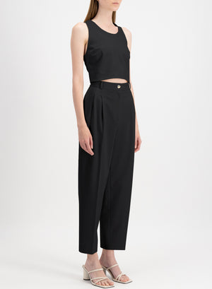 Pleated trousers in techno viscose