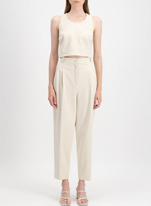 Pleated trousers in techno viscose