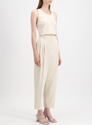 Pleated trousers in techno viscose