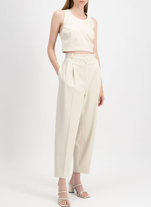 Pleated trousers in techno viscose