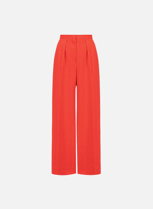 Pleated palazzo trousers techno viscose