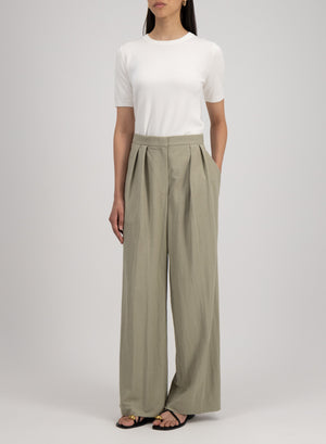 Oversized pleated trousers rayon