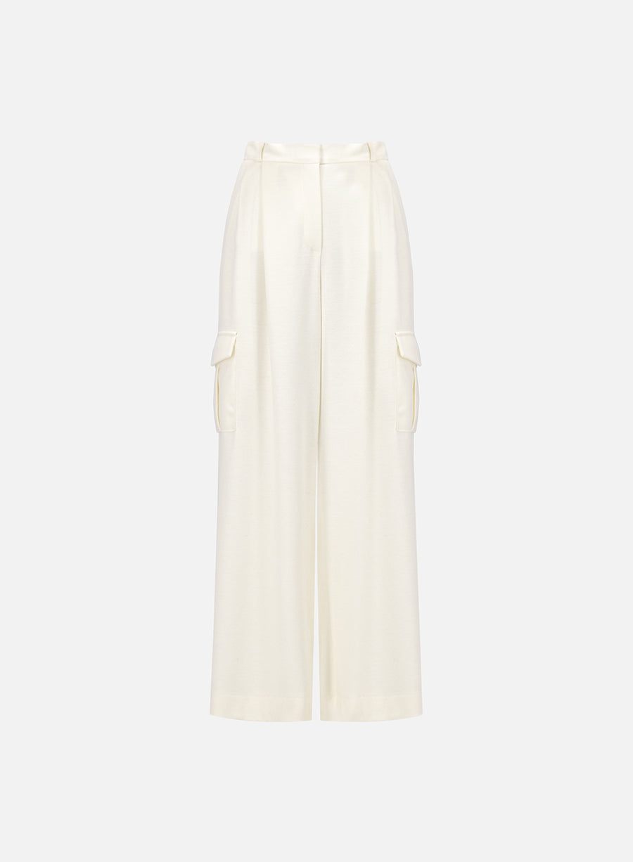 パンツ Harris Wharf London PANTS (A8030PYF YF03) Harris Wharf London WOMEN FLARED TROUSERS RAYON (Harris