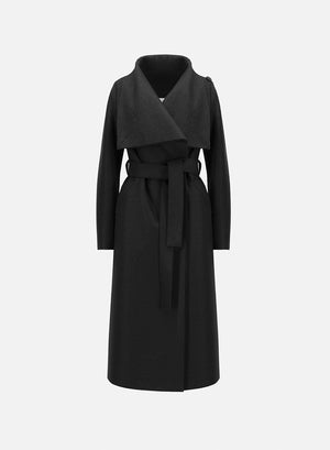 Long volcano coat pressed wool