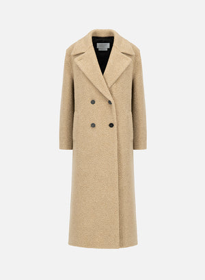 Long coat in bouclè