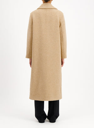 Long coat in bouclè