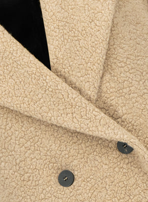 Long coat in bouclè