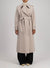 Long trench double stitching pressed wool