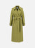 Long trench double stitching pressed wool