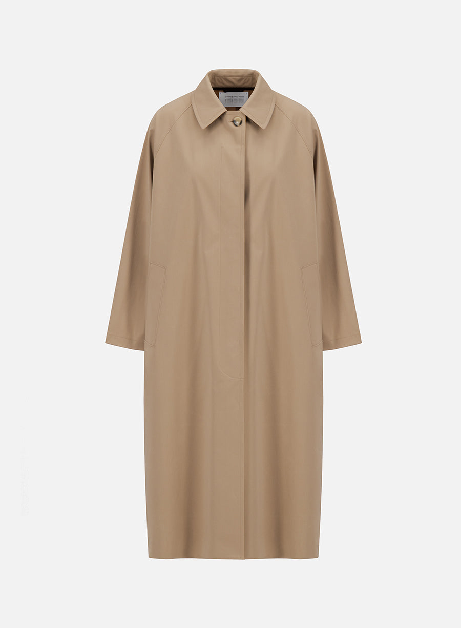Oversized raglan coat light technic